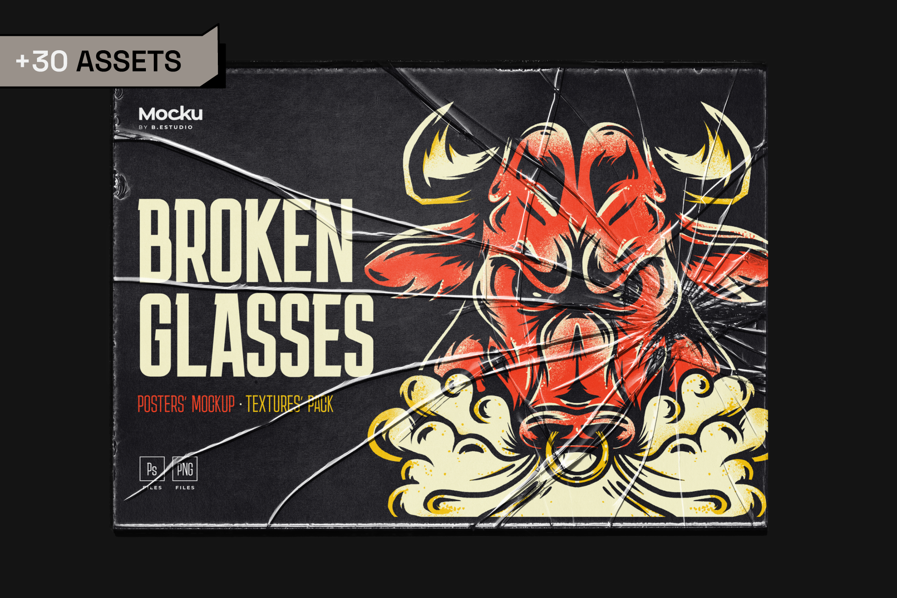 Broken Glass Textures & Mockups