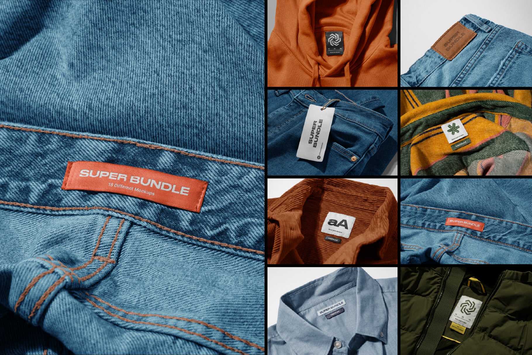 Clothing Labels Mockups Bundle
