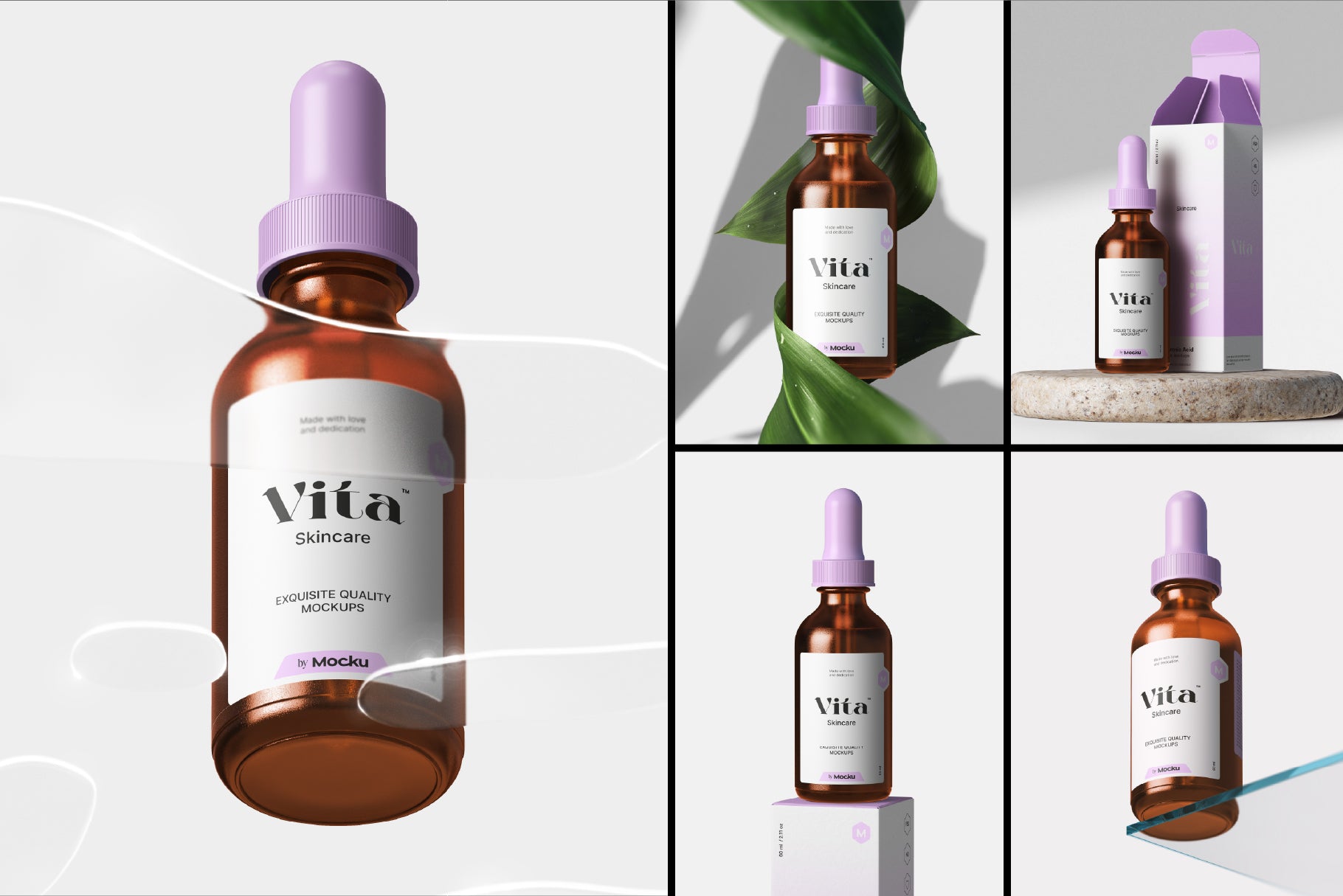 Cosmetic Dropper Mockups Bundle