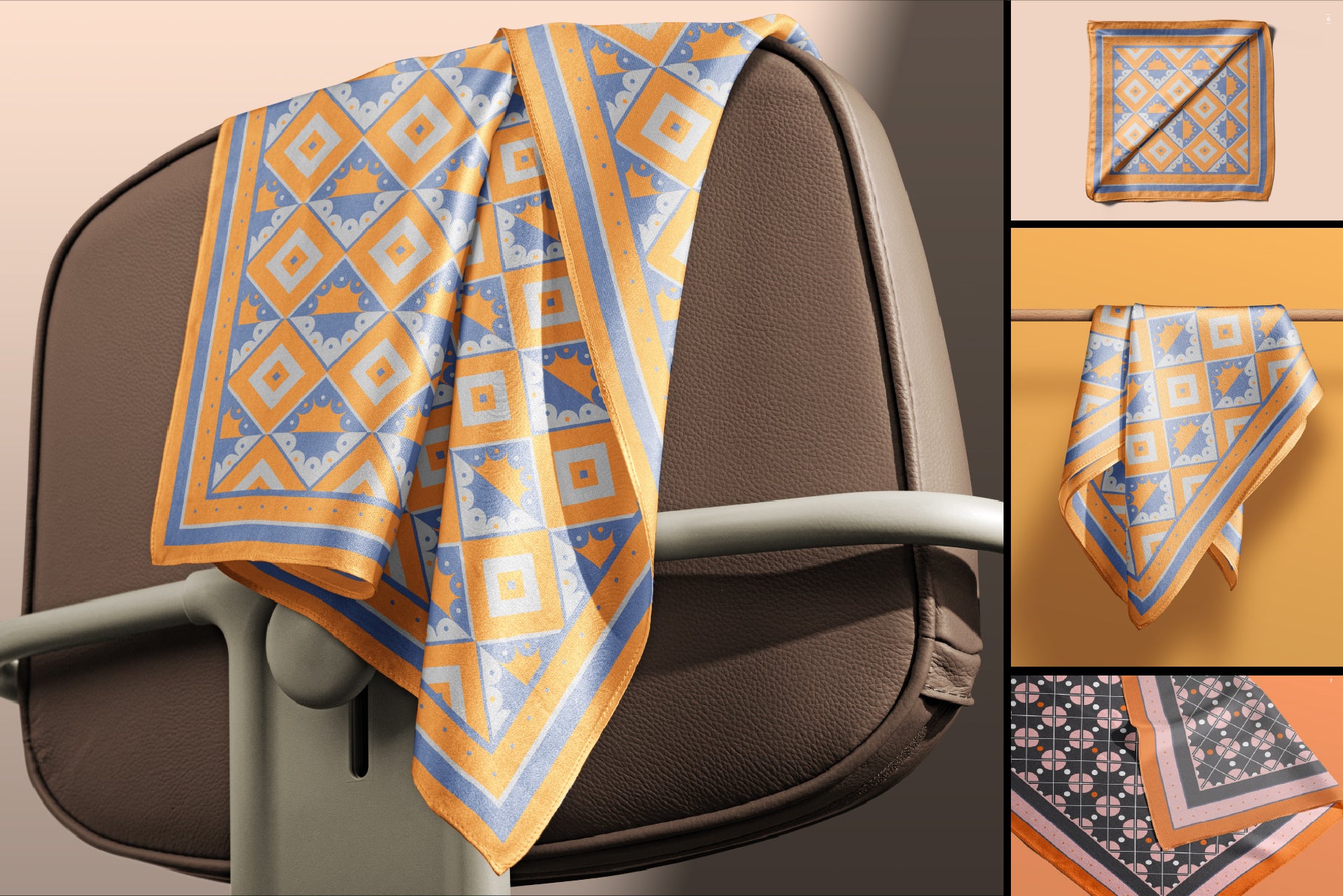 Silk Scarf Mockups - Studio Series 02