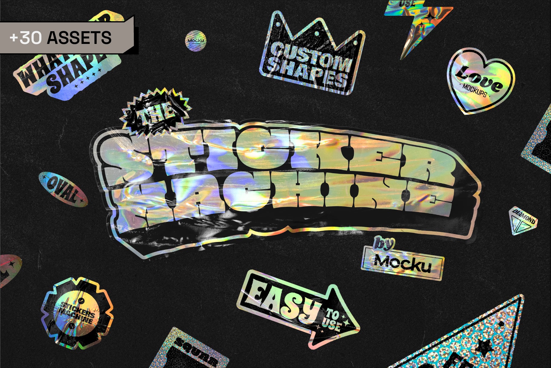 Sticker Mockup Machine - Holographic