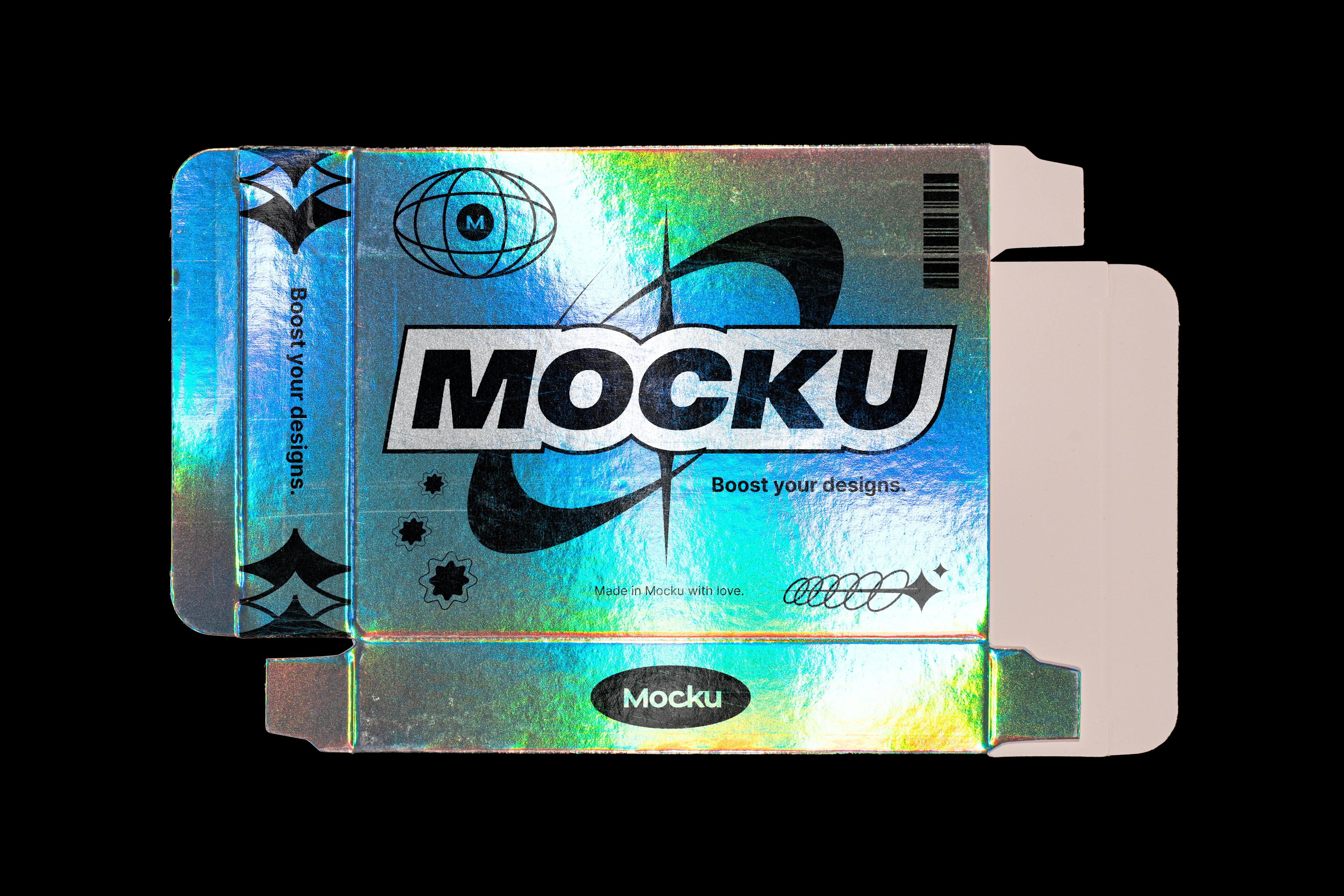 FREE Holographic Box Mockups
