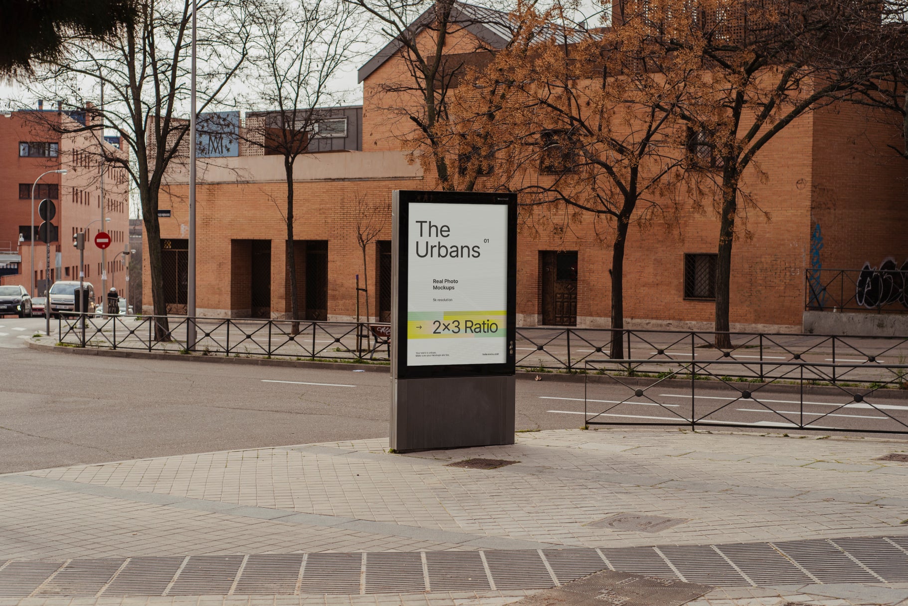 2x3 Street Billboard Mockup - Vol.01