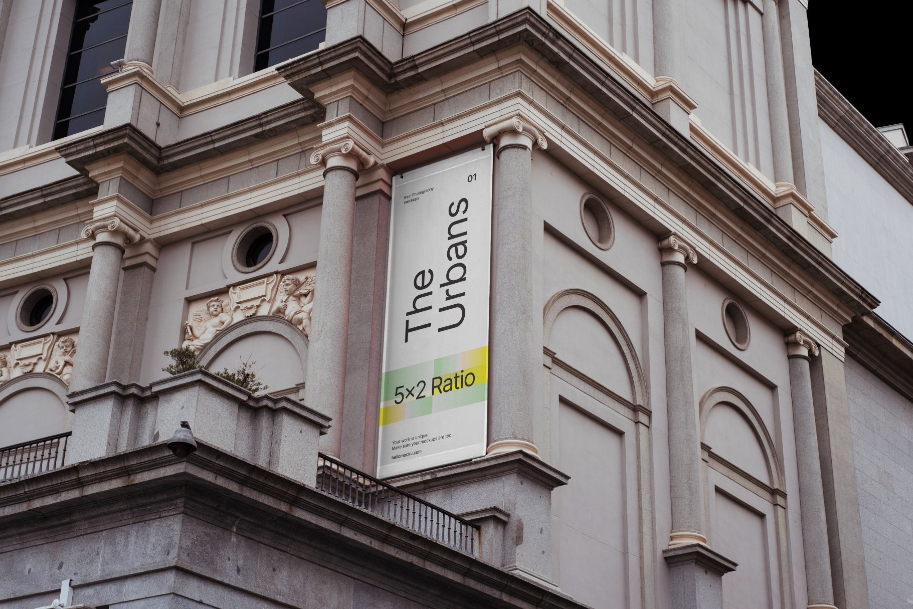 Vertical Exhibition Banner Mockup