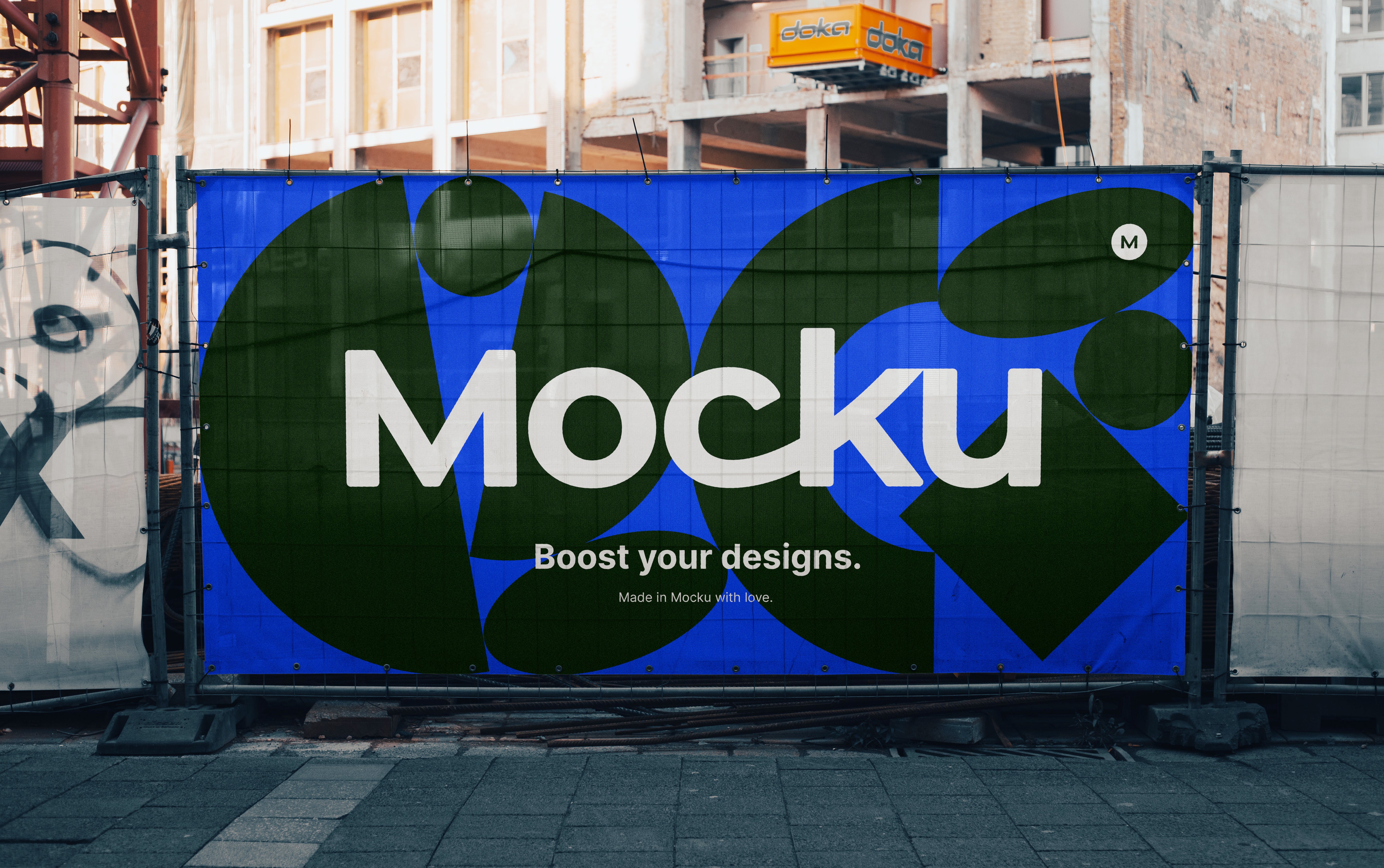 FREE Construction Site Billboard Mockup #01