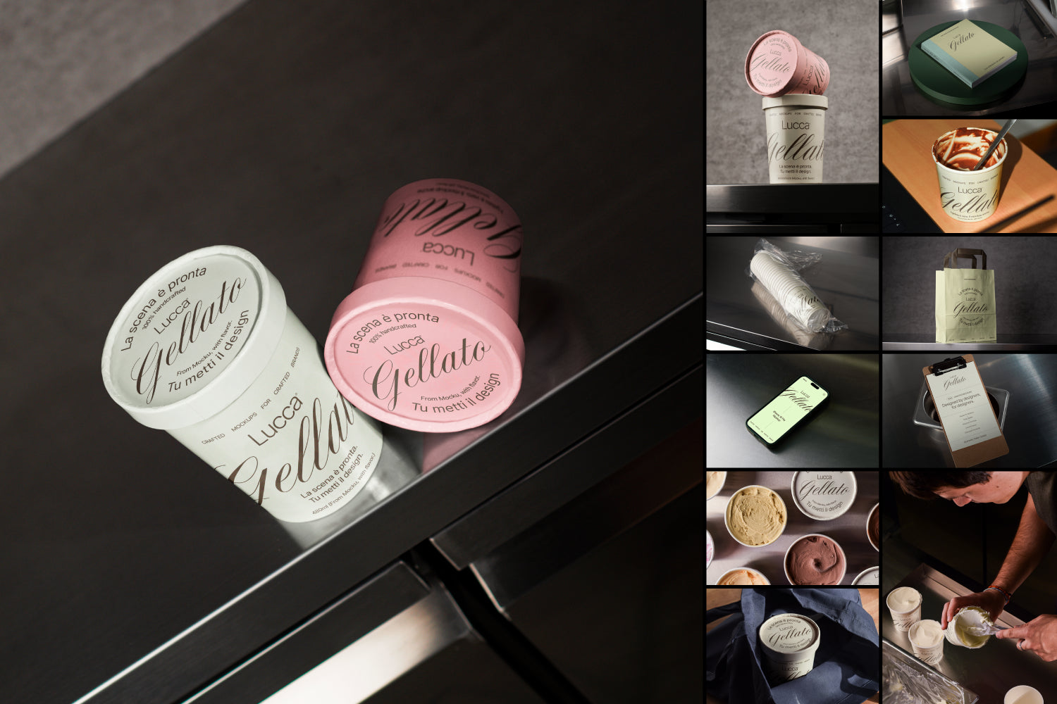 Gelato Branding Mockup Set