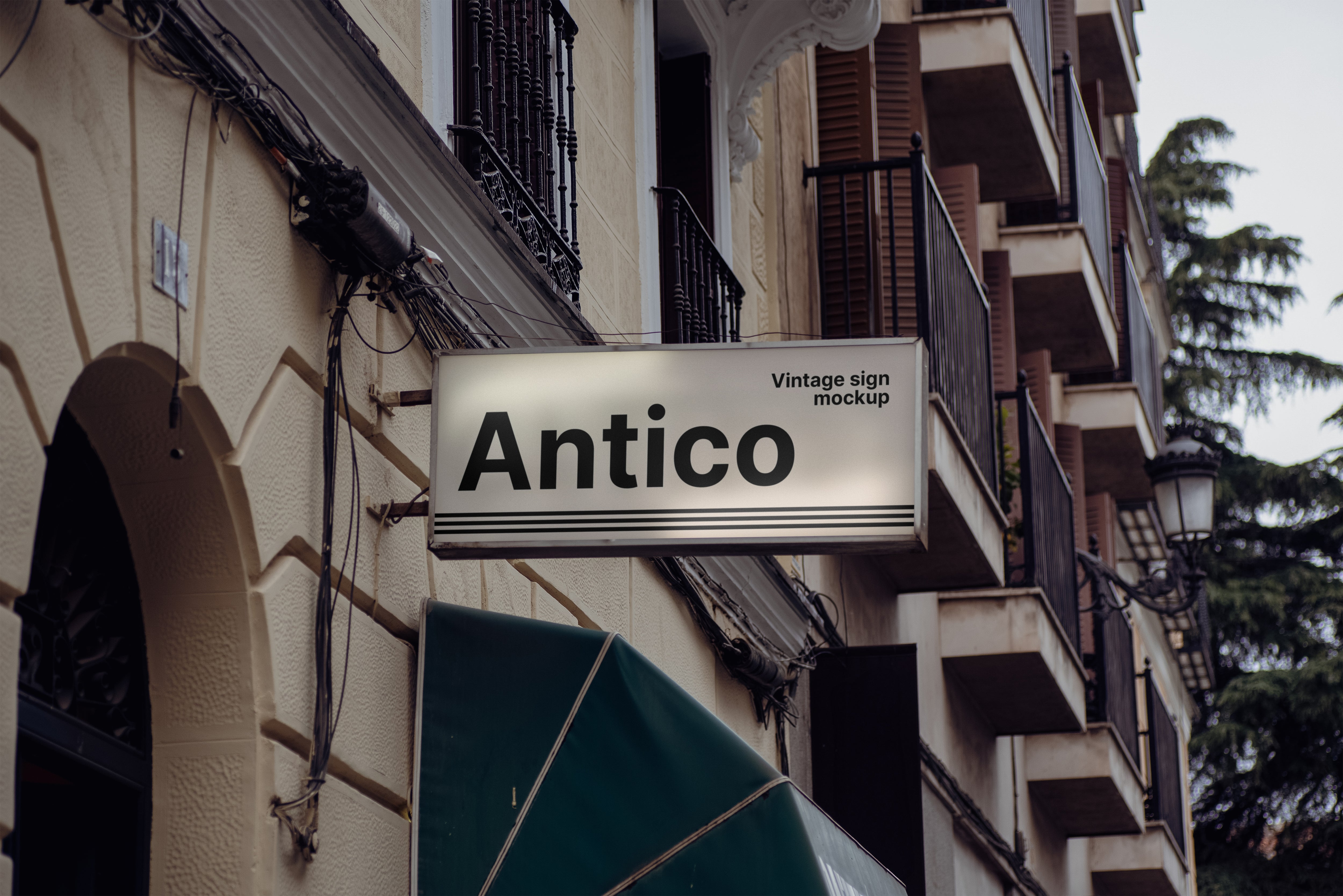 FREE Vintage Sign Mockup