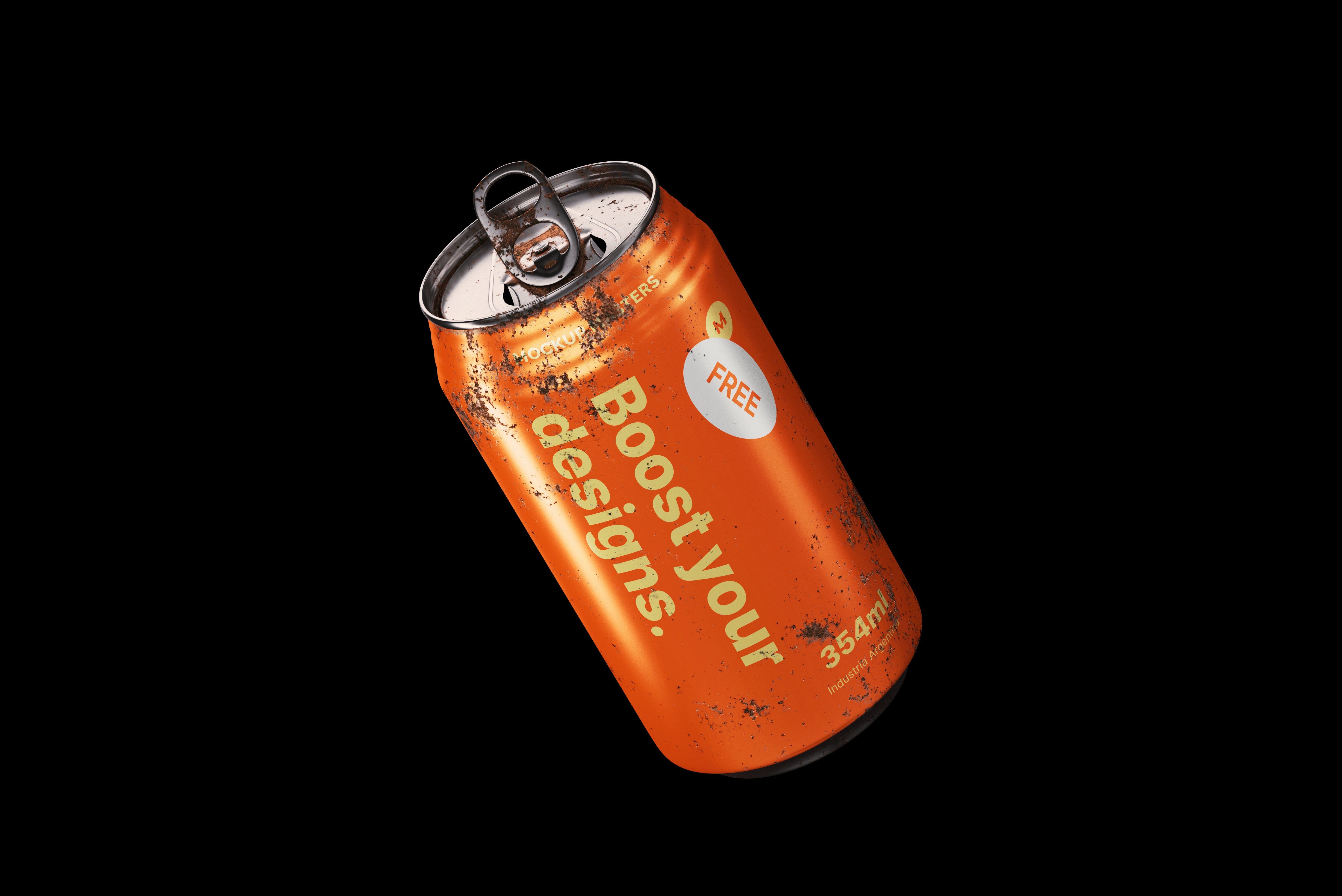 FREE  Rusty Vintage Can Mockup