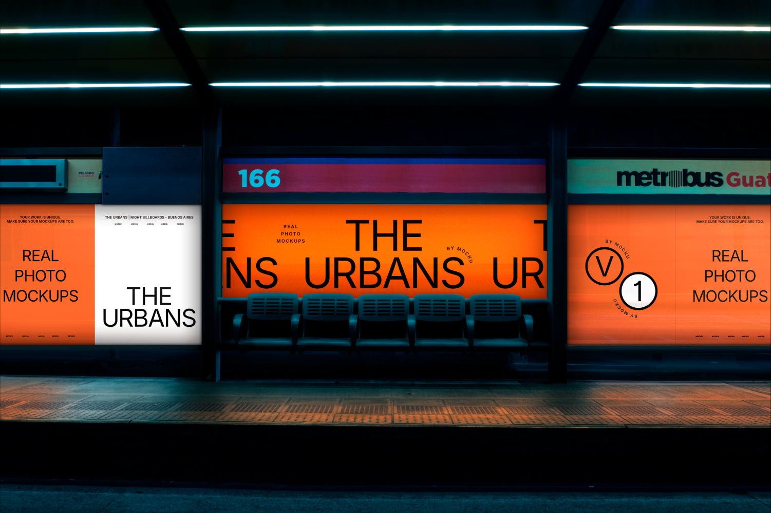 FREE The Urbans – Night Billboards Mockup Series