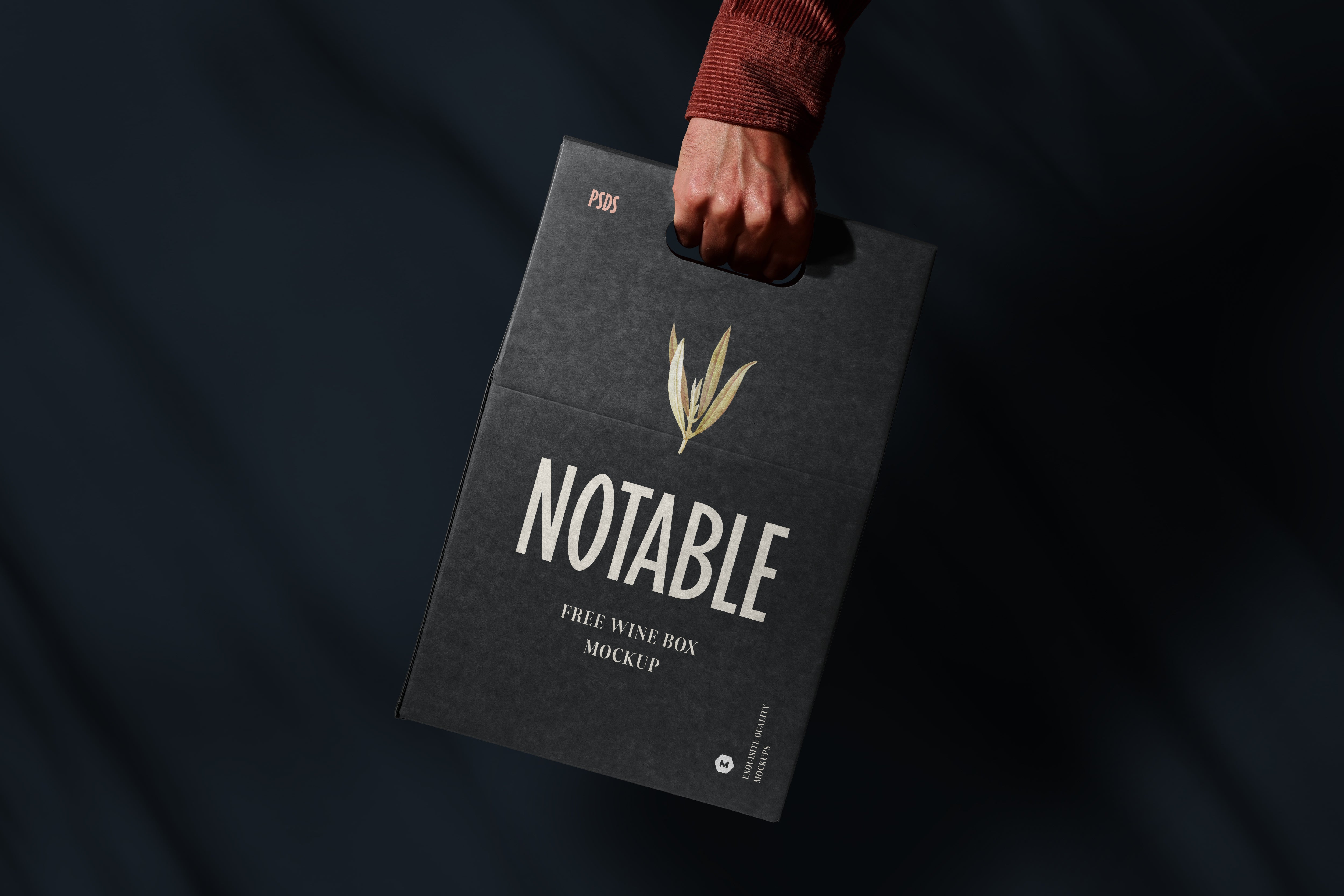 FREE Wine Box Mockup