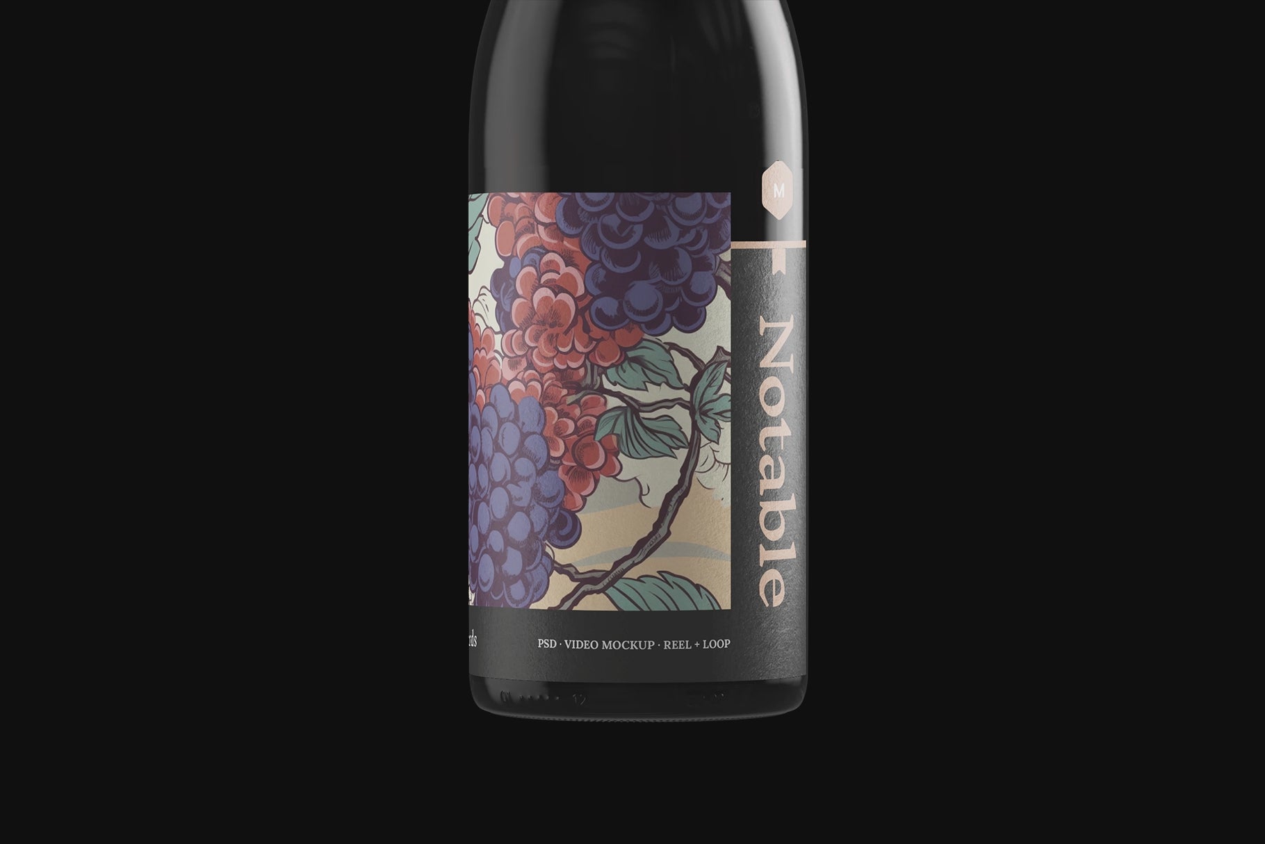 Load video: Burgundy Wine Video Mockup – Notable Collection