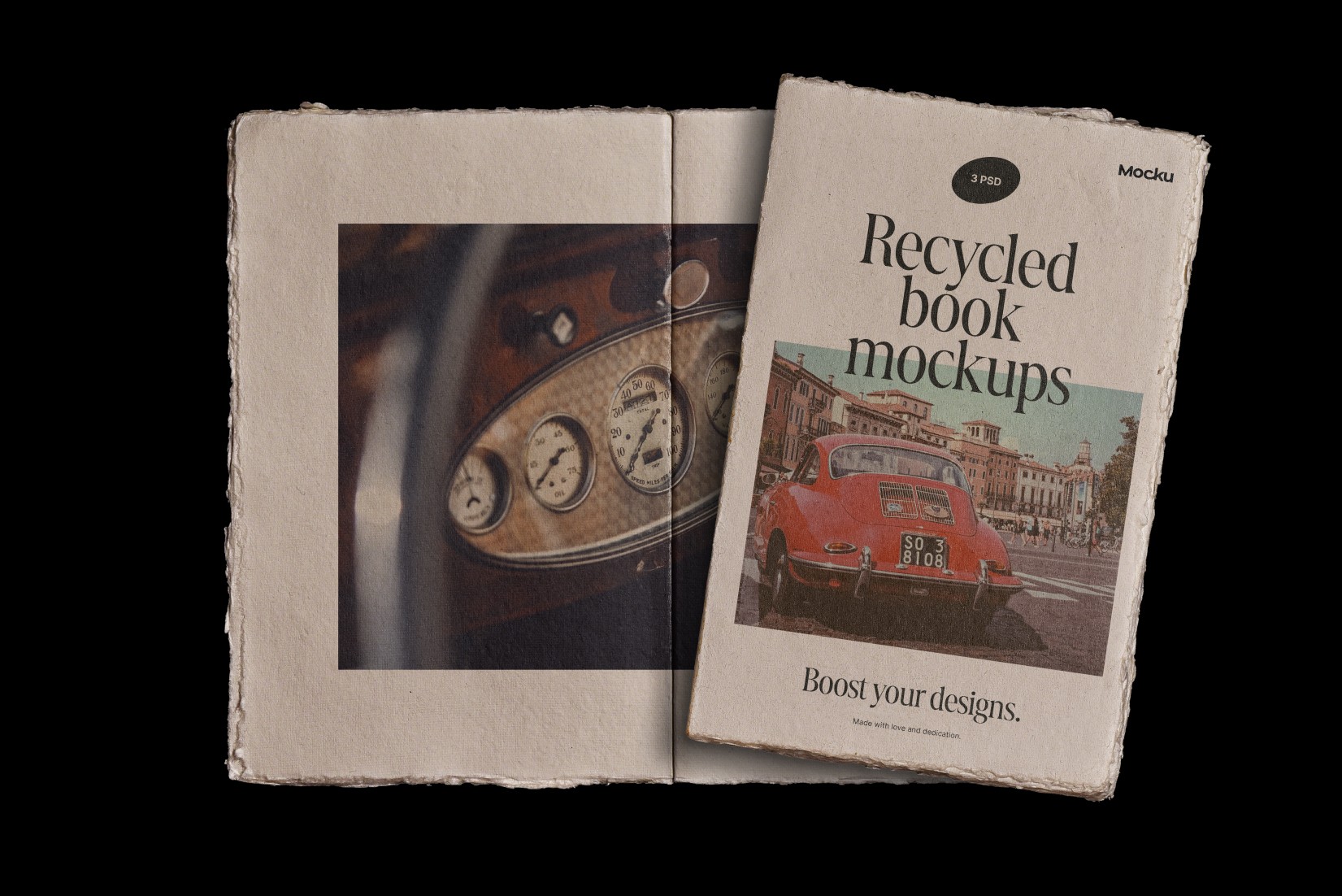 Recycled book mockups