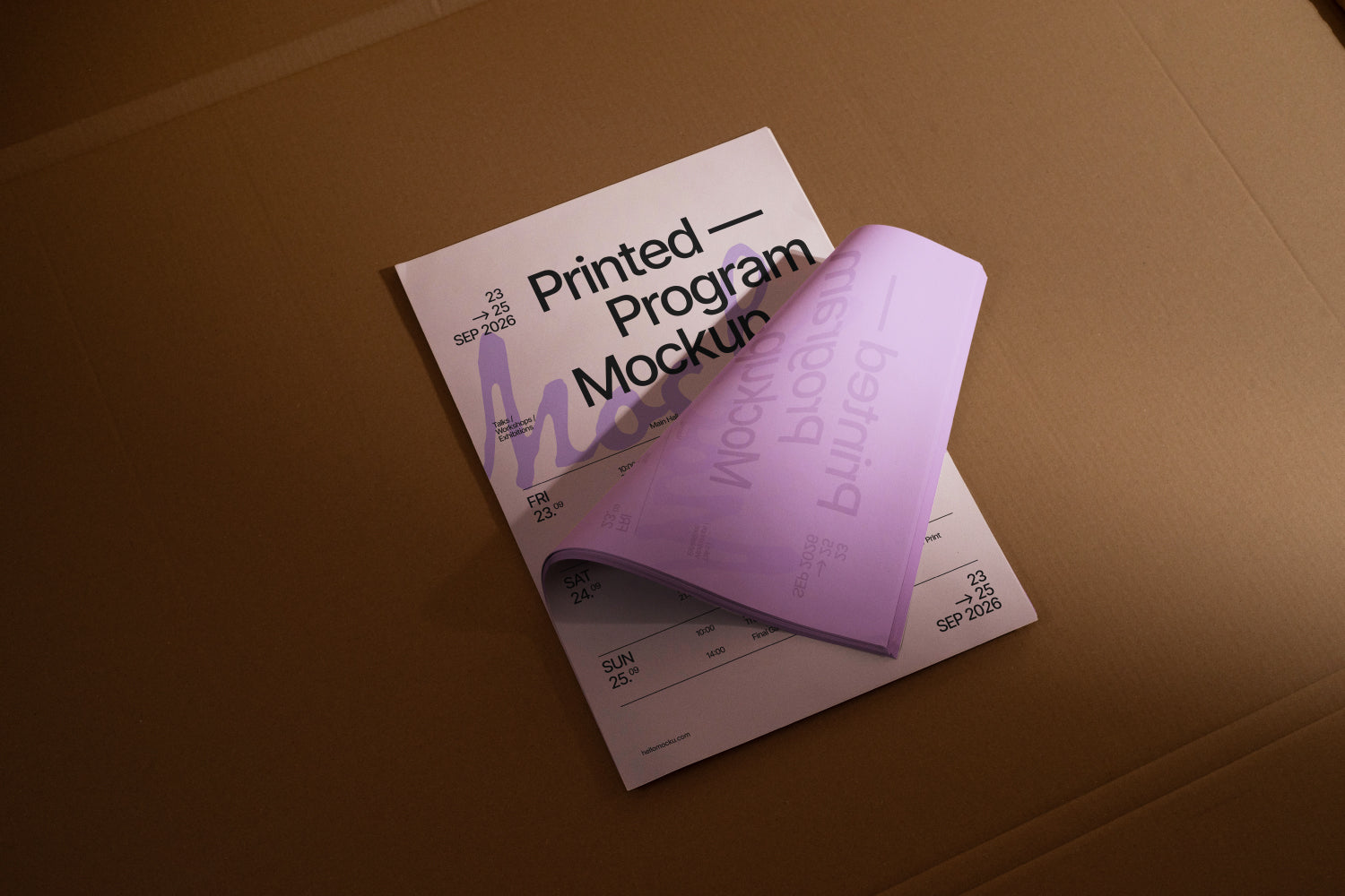 FREE Newsprint Folded Poster Mockup Set (DEMO)