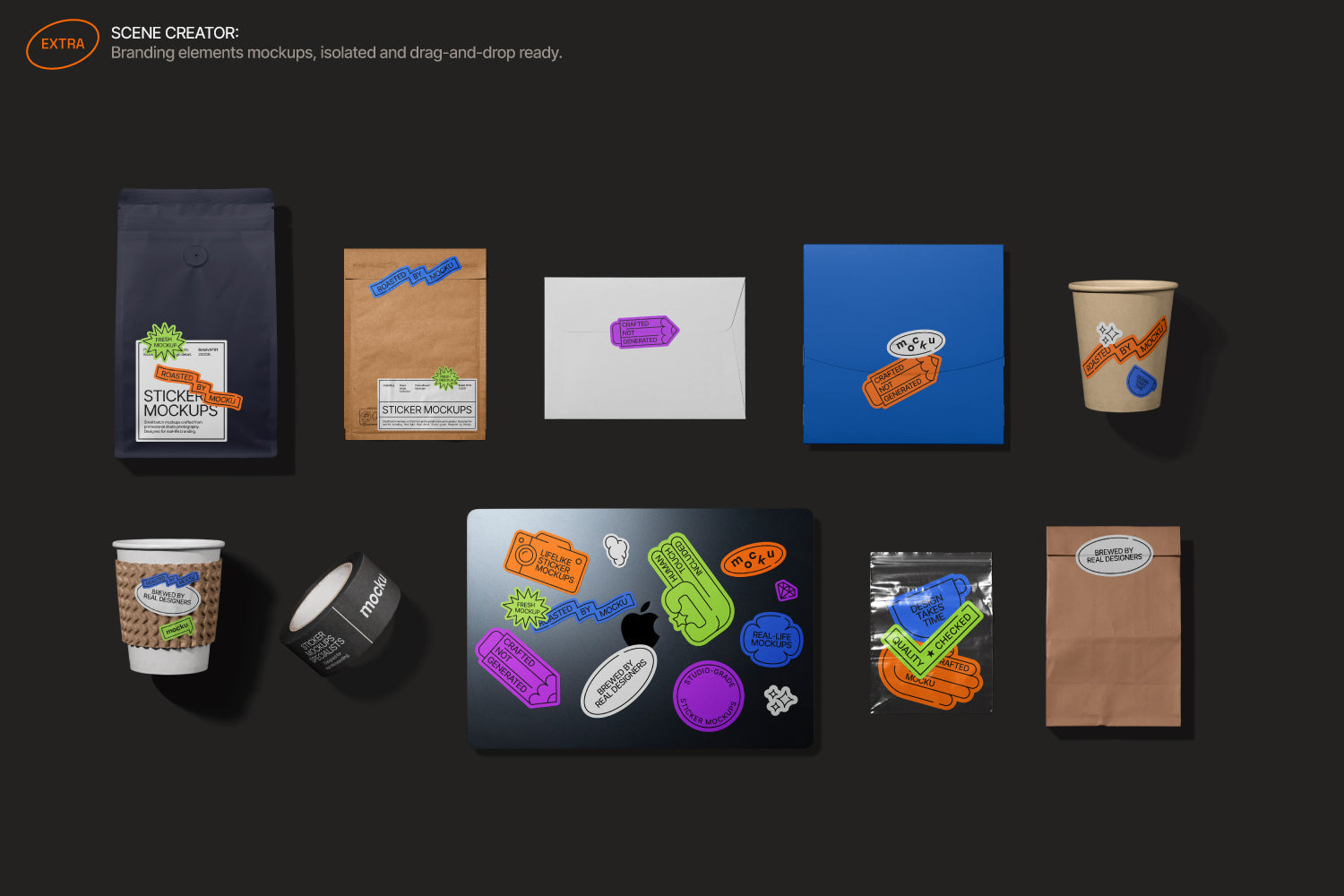 Aesthetic Sticker Mockup Bundle Mocku Store