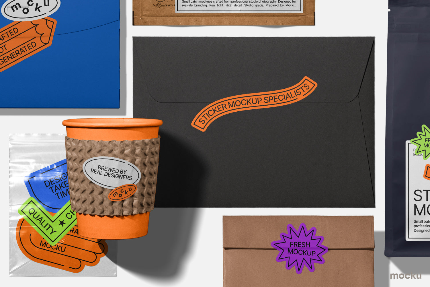 Aesthetic Sticker Mockup Bundle Mocku Store