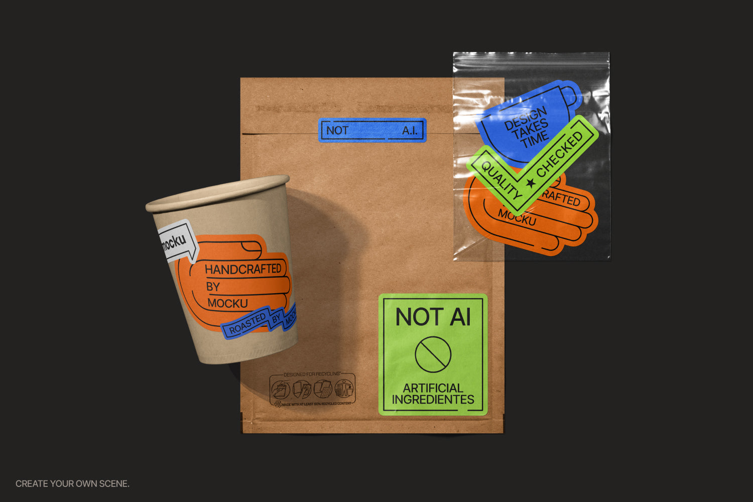 Aesthetic Sticker Mockup Bundle Mocku Store