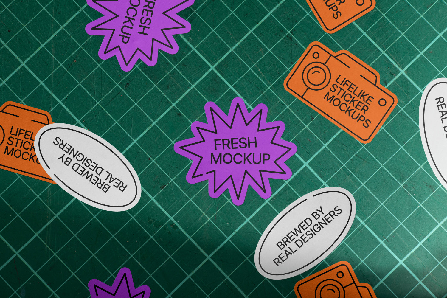 Aesthetic Sticker Mockup Bundle Mocku Store