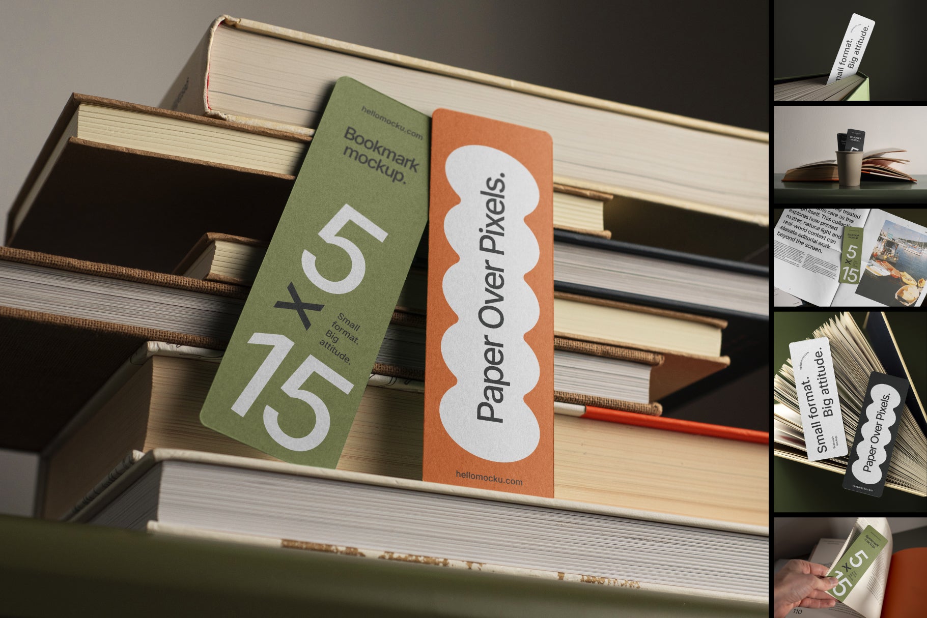 Bookmark Mockups Set