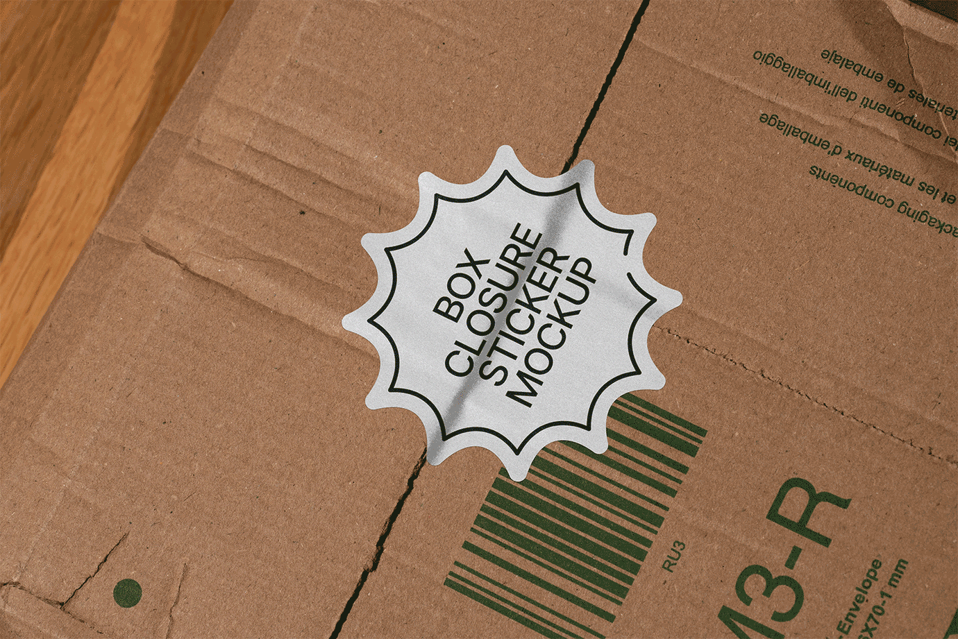 FREE Box Closure Sticker Mockup – Hello Mocku