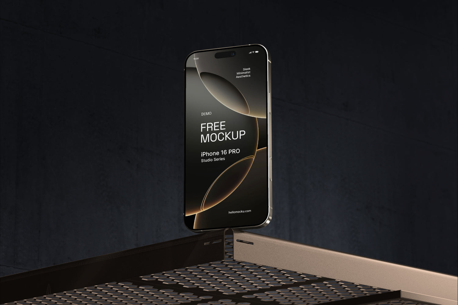 FREE iPhone 16 Pro Mockups - Industrial Set (DEMO)