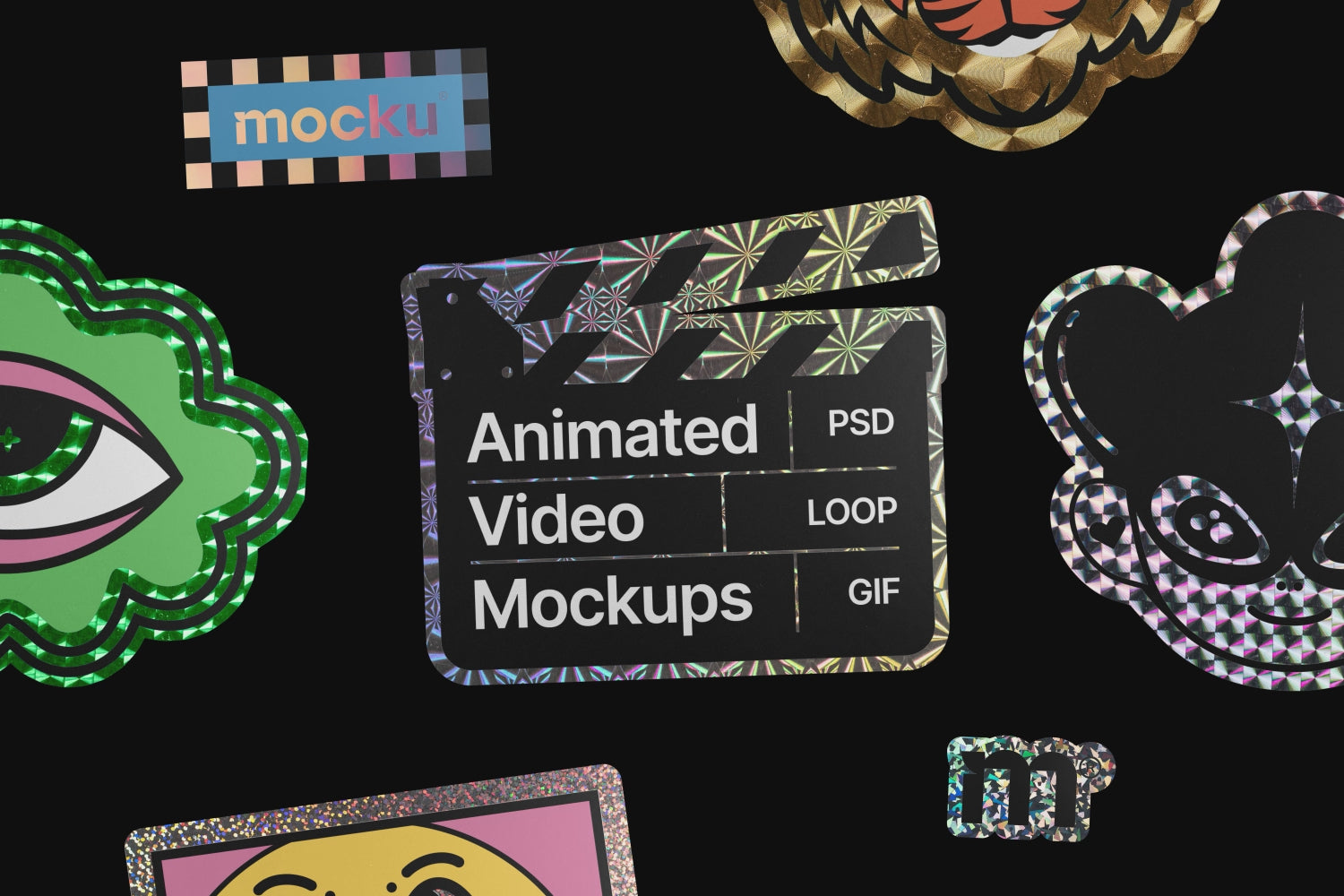 Load video: Sticker Mockup Machine – Multi Holographic