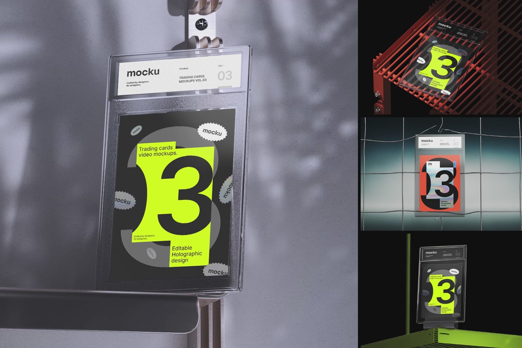 Load video: Trading Cards Video Mockups Set