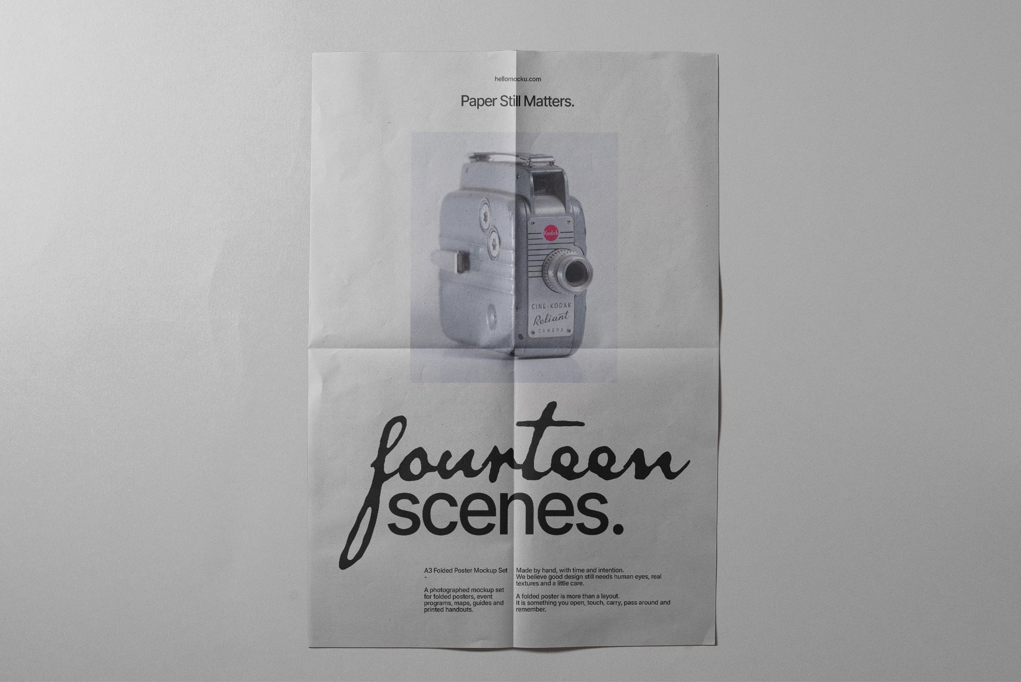 Load video: Folded Poster Mockup Set