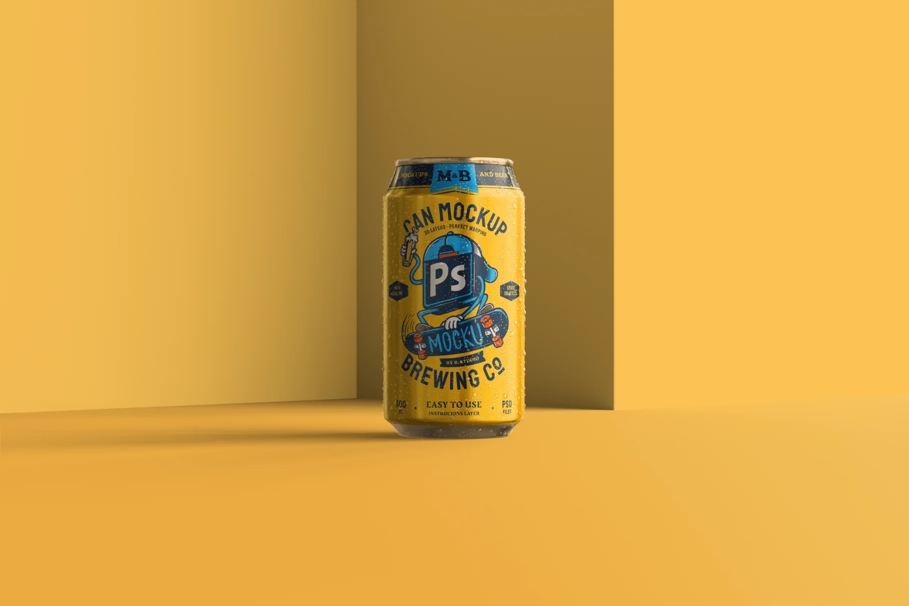 Free Beer Can Mockups