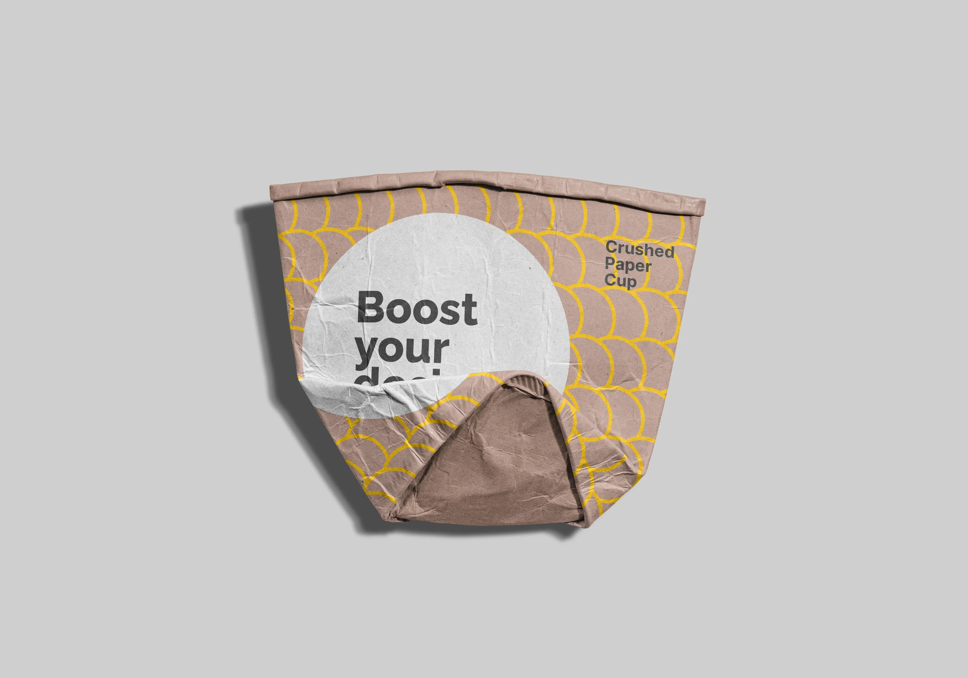 Free Crushed Paper Cup Mockup