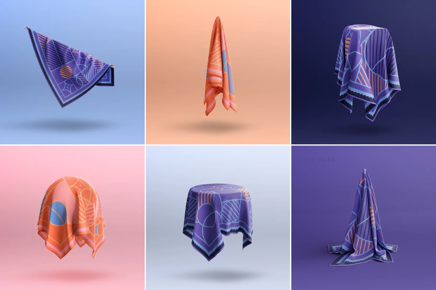 Silk Scarf Mockups - Vol.04thumbnaile