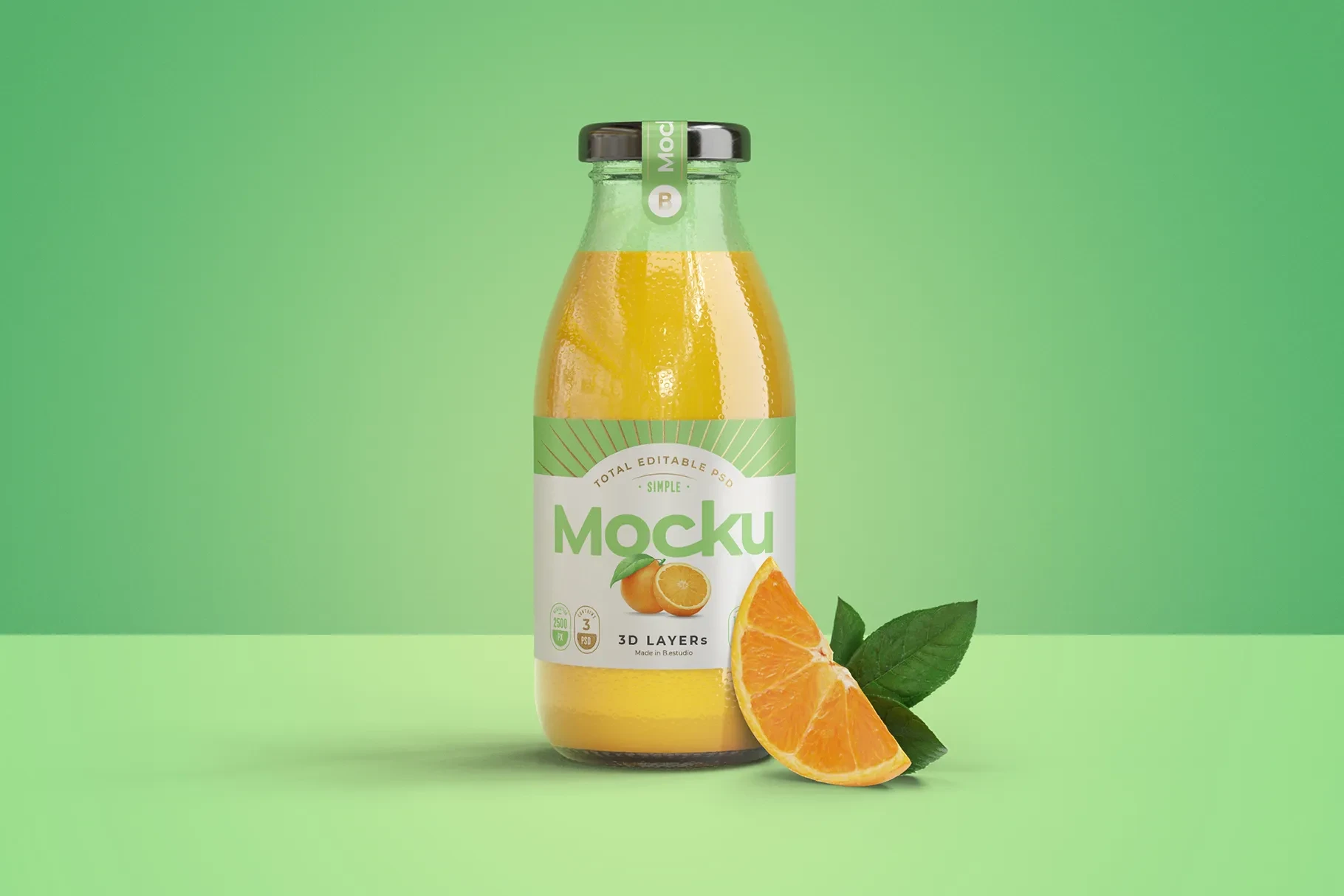 Free Juice Bottle Mockup